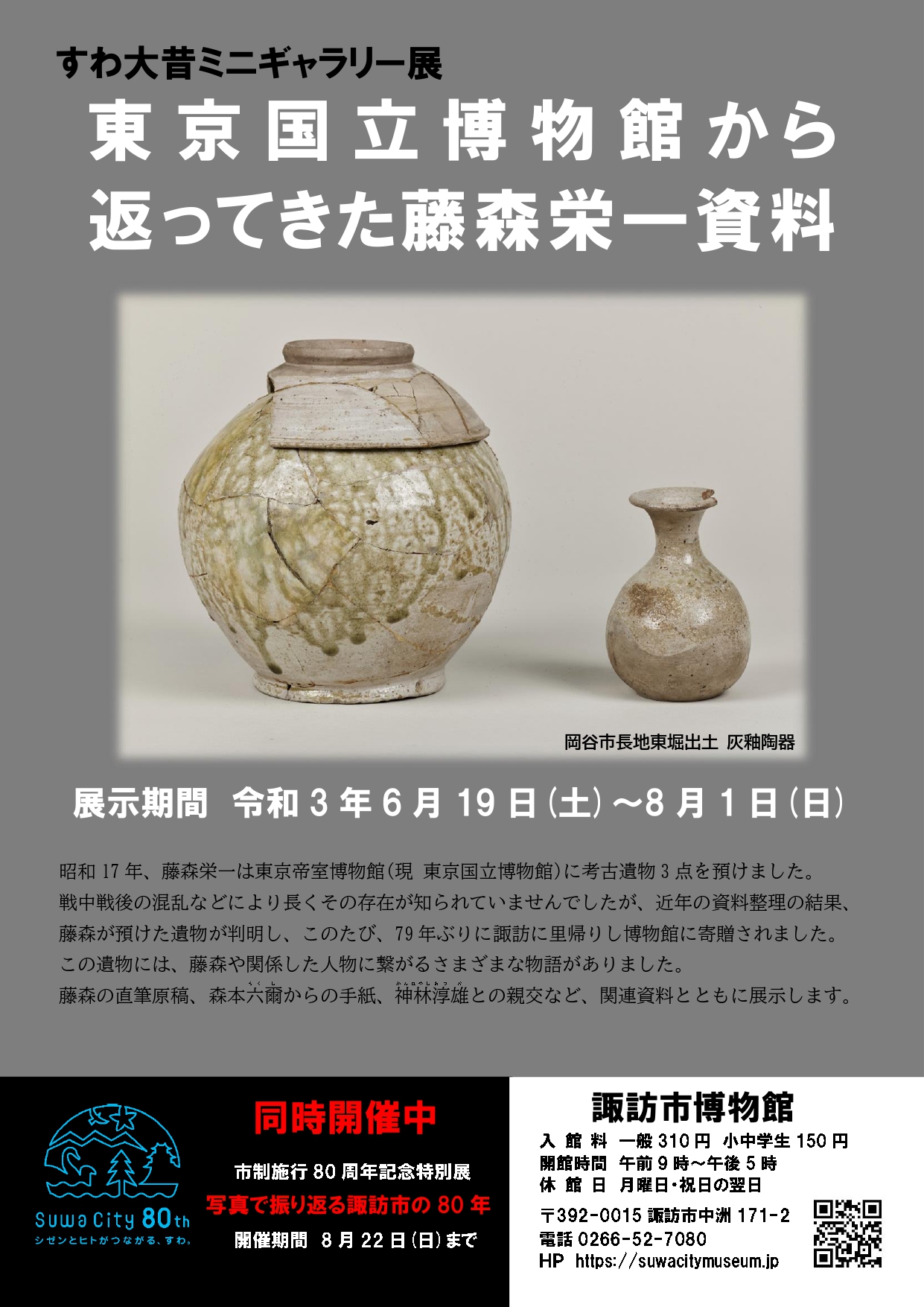 ミニギャラリー展「東京国立博物館から返ってきた藤森栄一資料」を開催します
